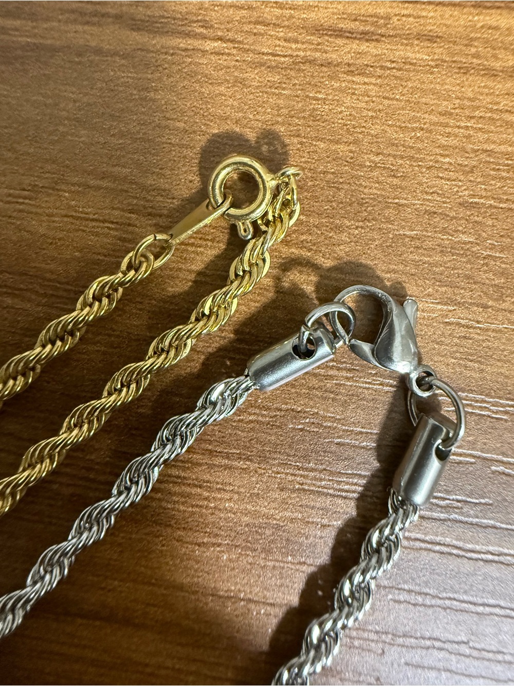 Gold-Toned and Silver-Toned Rope Chain Necklace Bundle - Fashion Jewelry - Picture 5 of 5